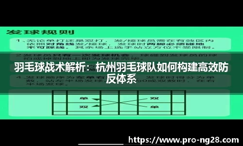 羽毛球战术解析：杭州羽毛球队如何构建高效防反体系